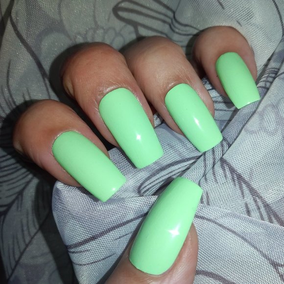 Neon Mint Green press on nails fake nails pPN69 - Picture 1 of 5